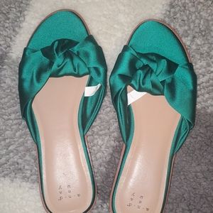A New Day Stacia Emerald Green Sandal Sz 8W
